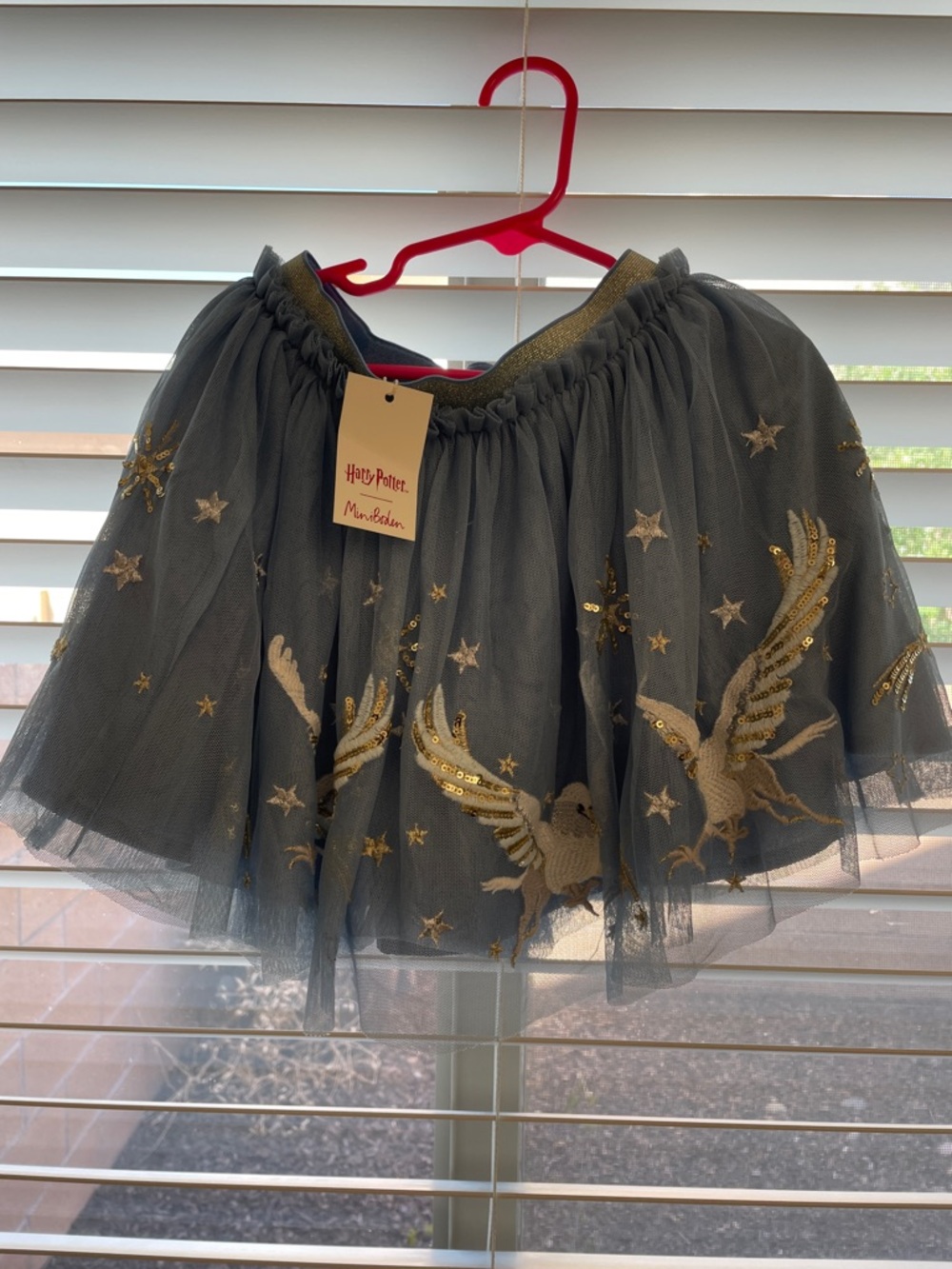 NWT Harry Potter x Mini Boden Embroidered Owl Tulle Skirt - little girl 5years